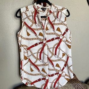 Flowy sleeveless blouse for spring!!